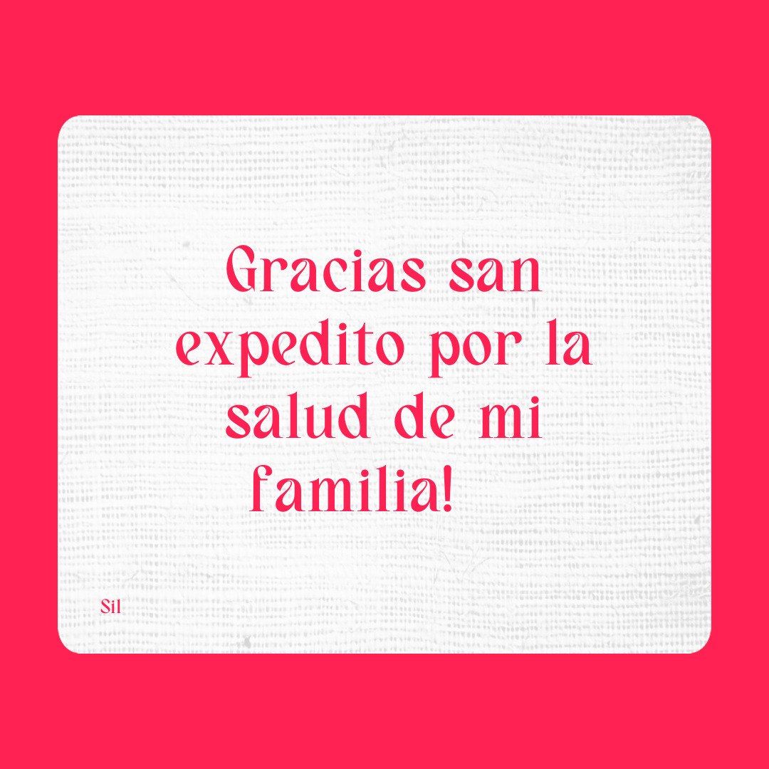 Agradecimiento a San Expedito