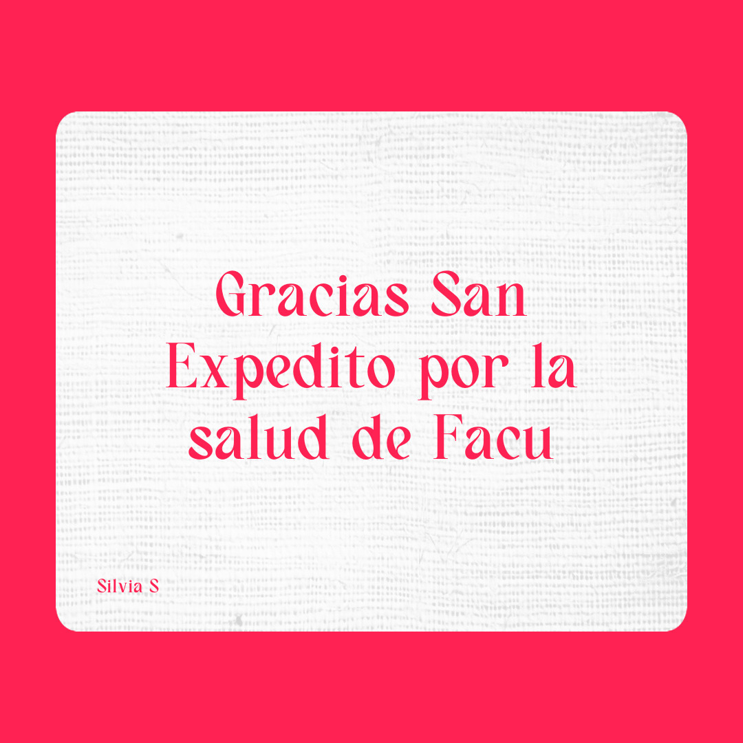 Agradecimiento a San Expedito