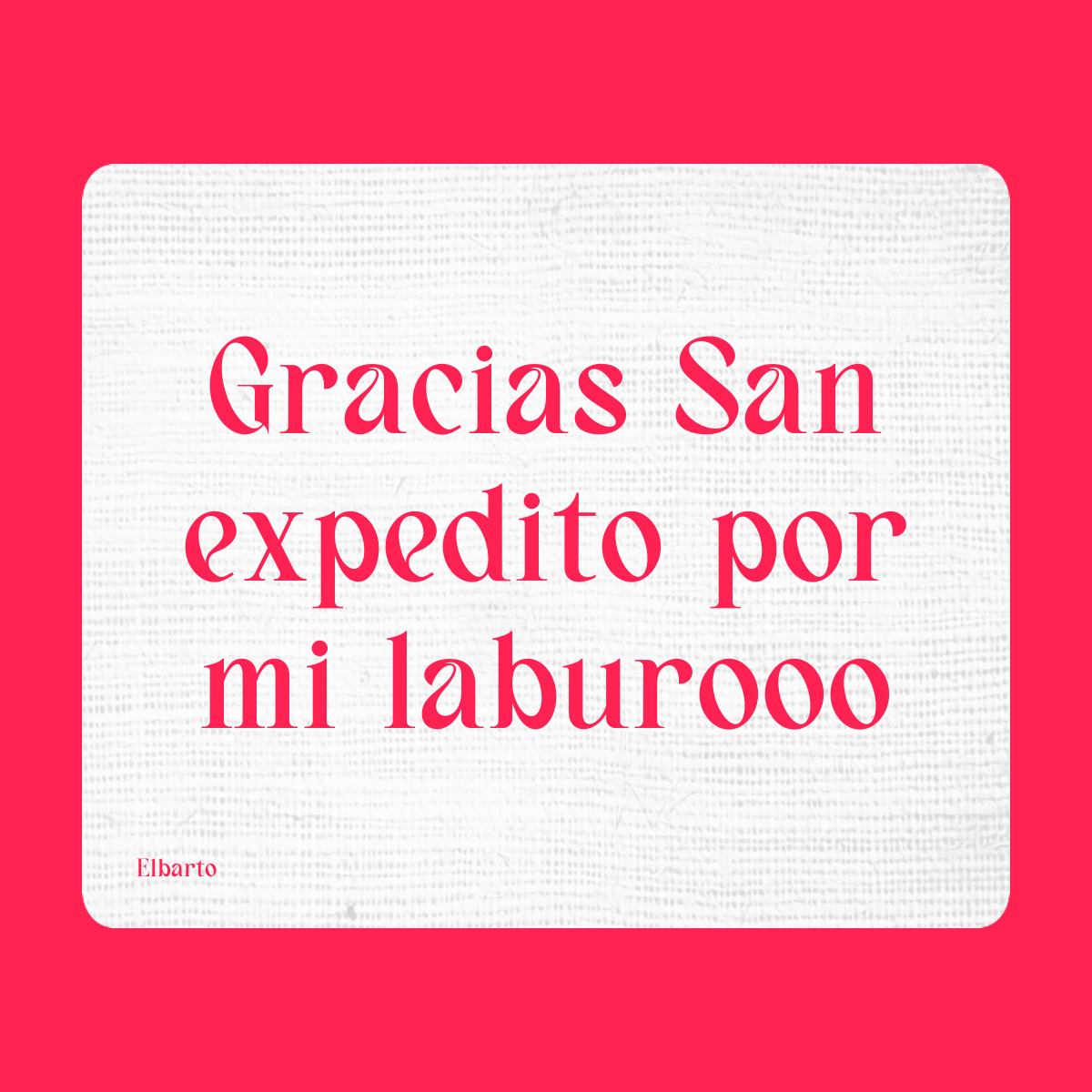 Agradecimiento a San Expedito
