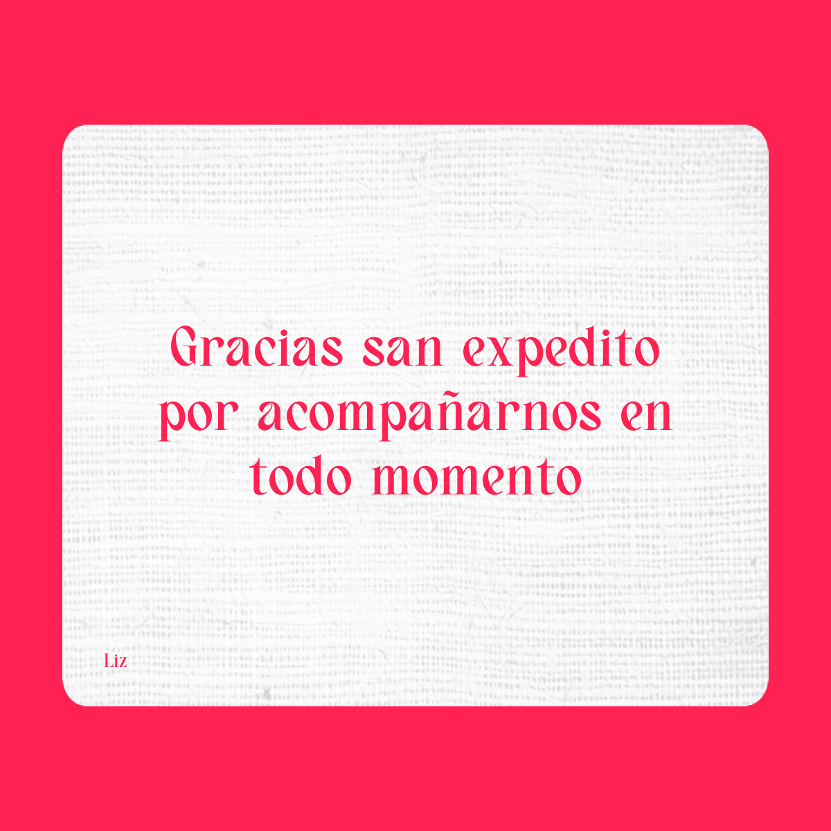 Agradecimiento a San Expedito