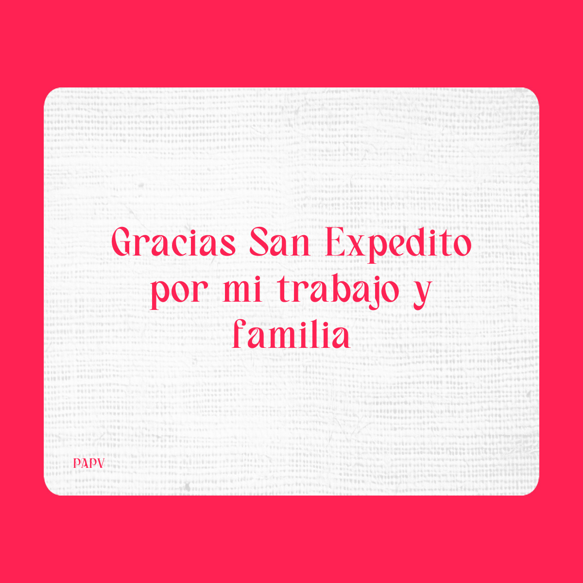 Agradecimiento a San Expedito