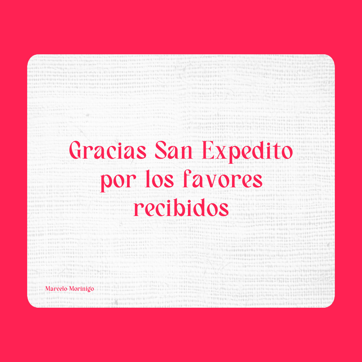 Agradecimiento a San Expedito