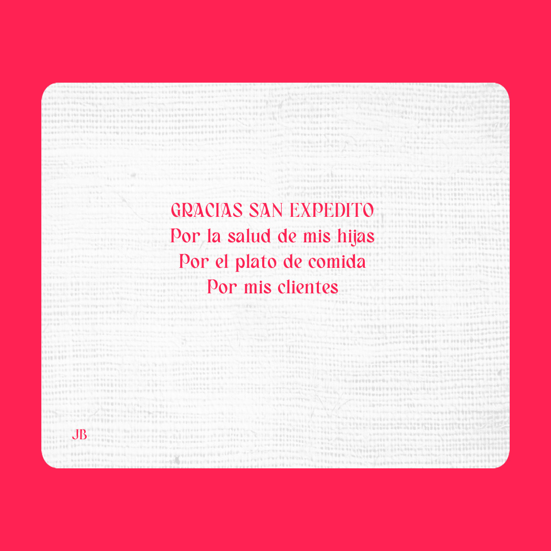 Agradecimiento a San Expedito