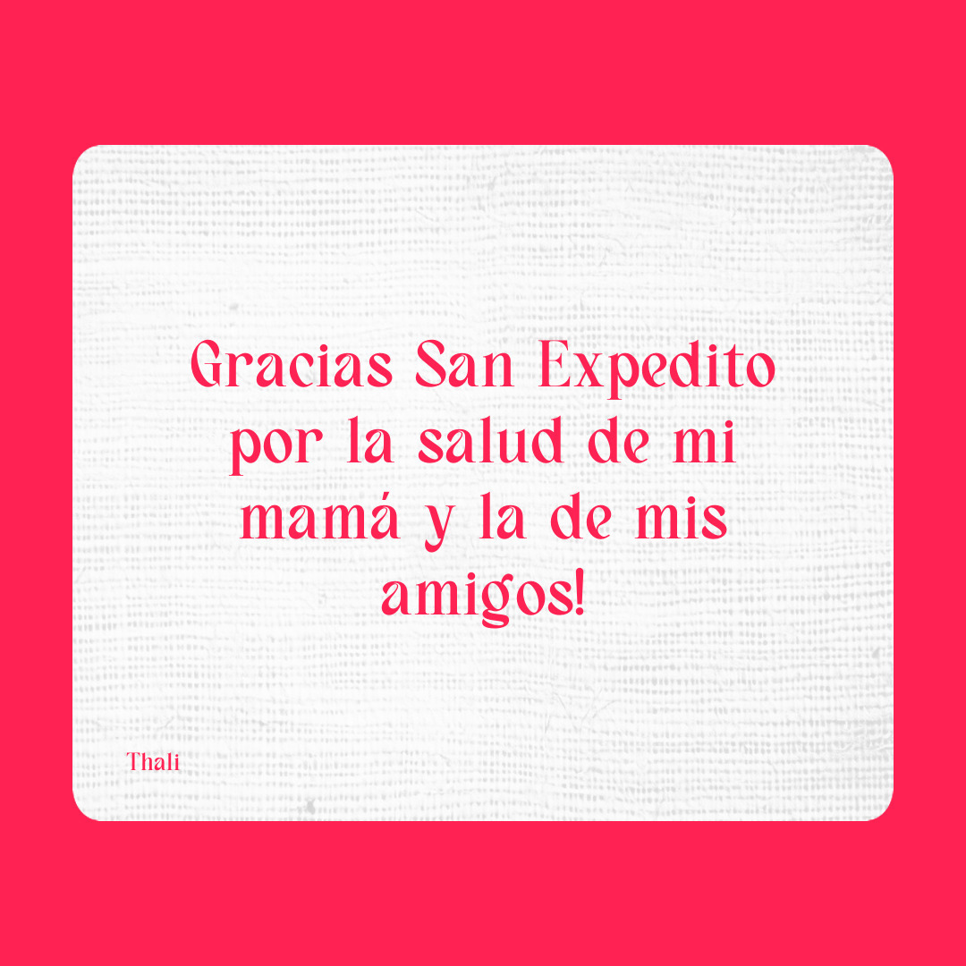 Agradecimiento a San Expedito