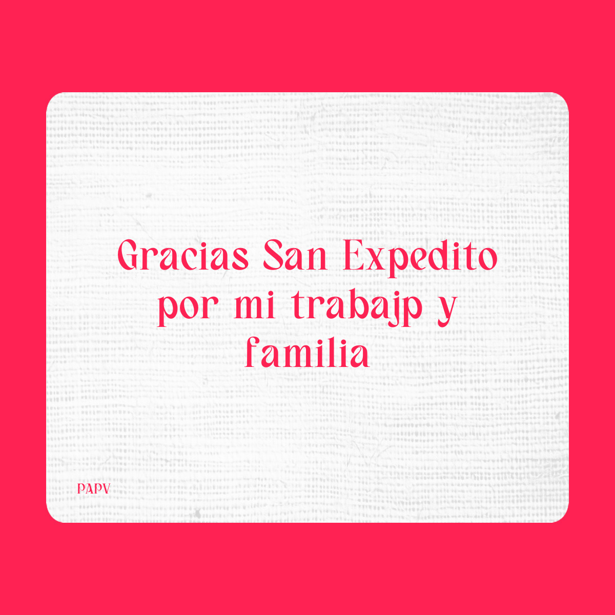 Agradecimiento a San Expedito