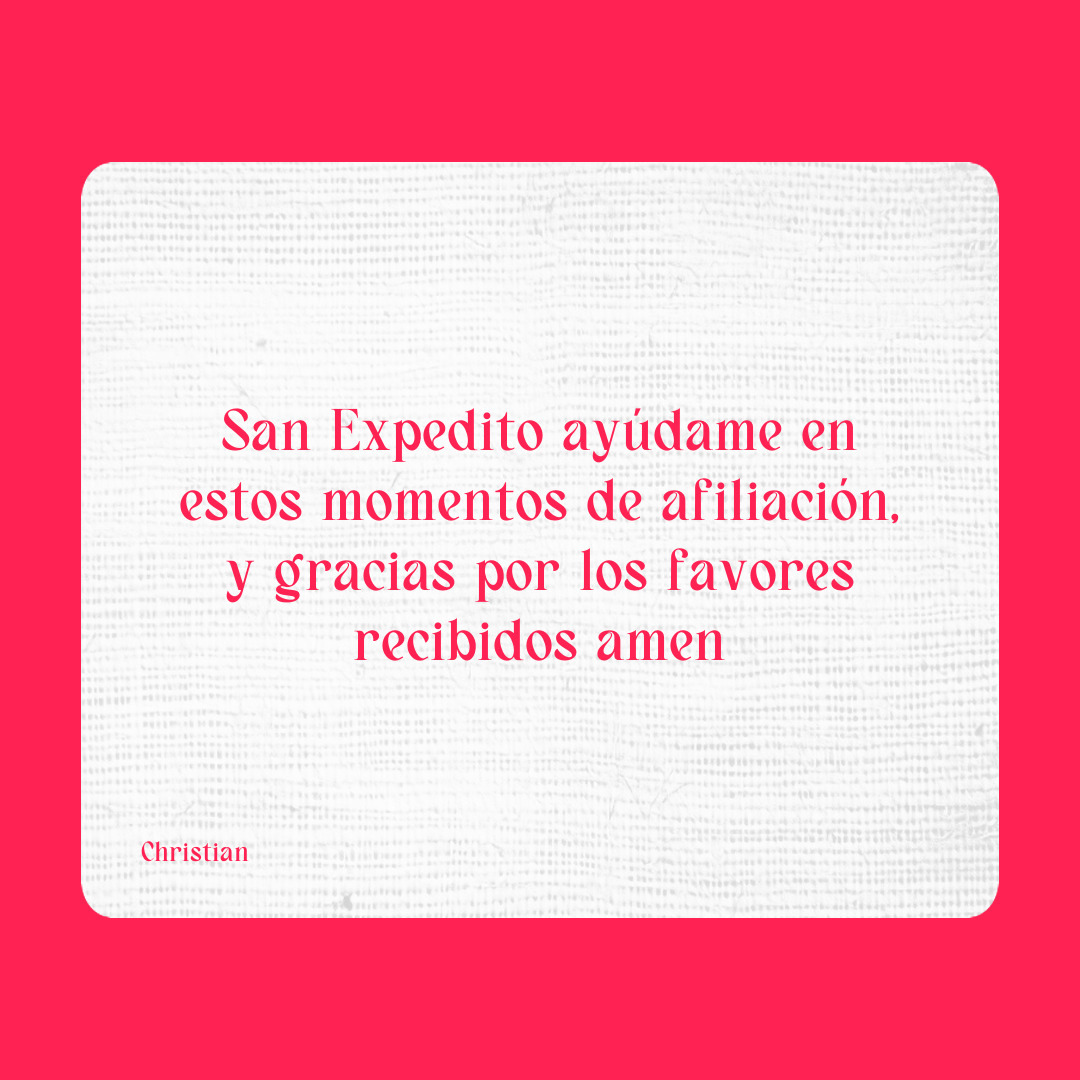 Agradecimiento a San Expedito