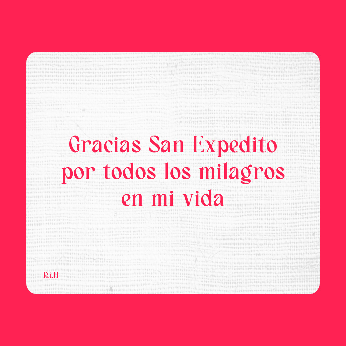 Agradecimiento a San Expedito