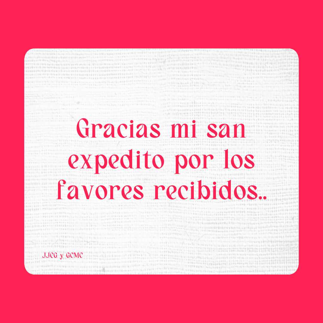 Agradecimiento a San Expedito