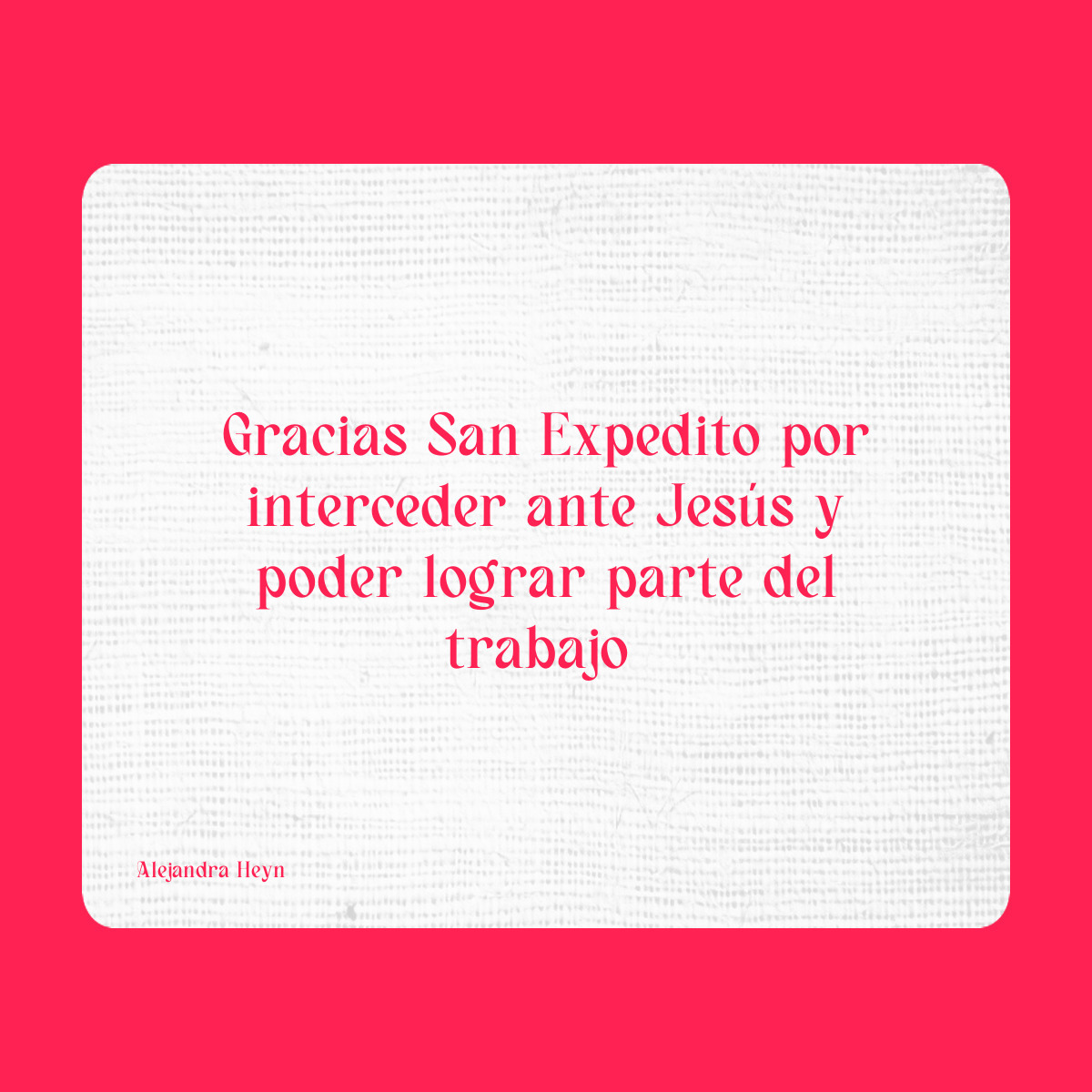 Agradecimiento a San Expedito