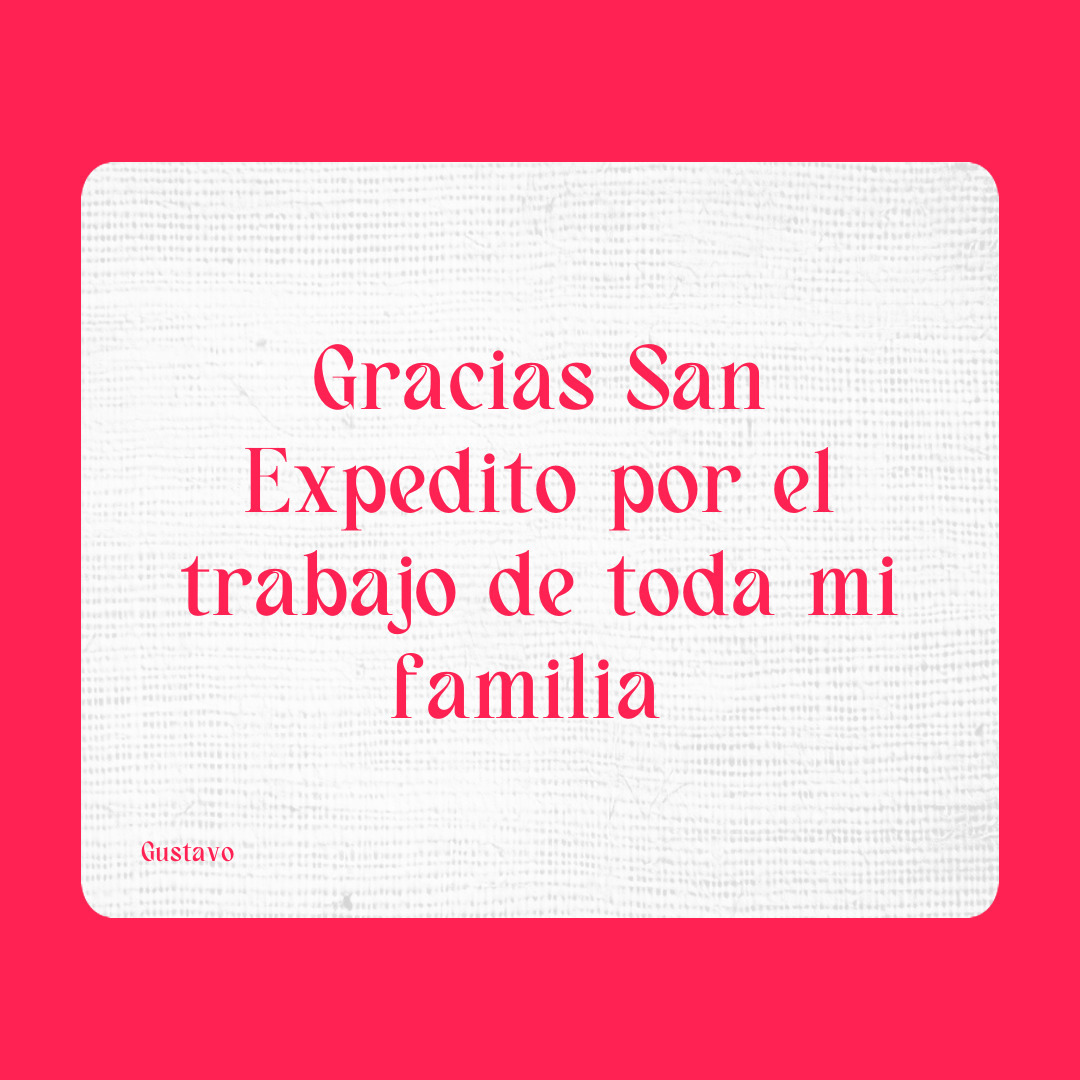 Agradecimiento a San Expedito