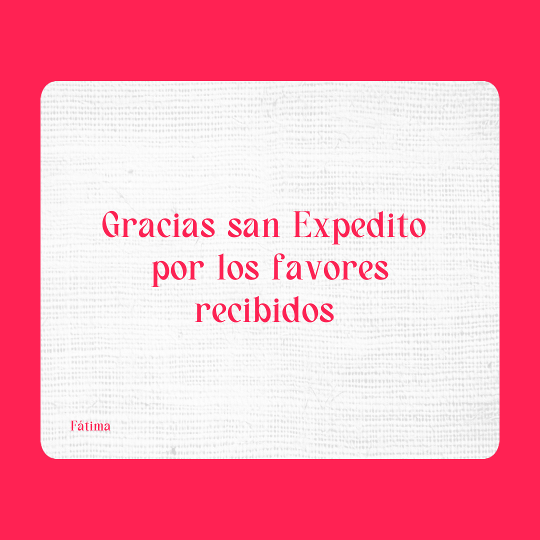 Agradecimiento a San Expedito