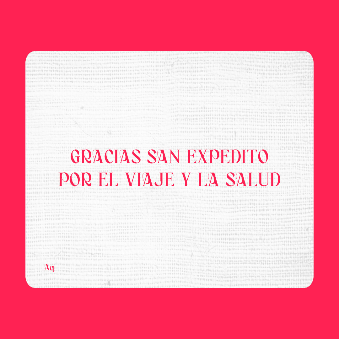 Agradecimiento a San Expedito