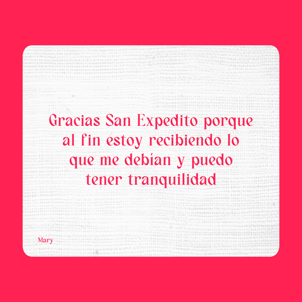 Agradecimiento a San Expedito