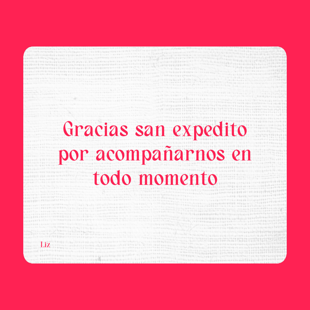 Agradecimiento a San Expedito