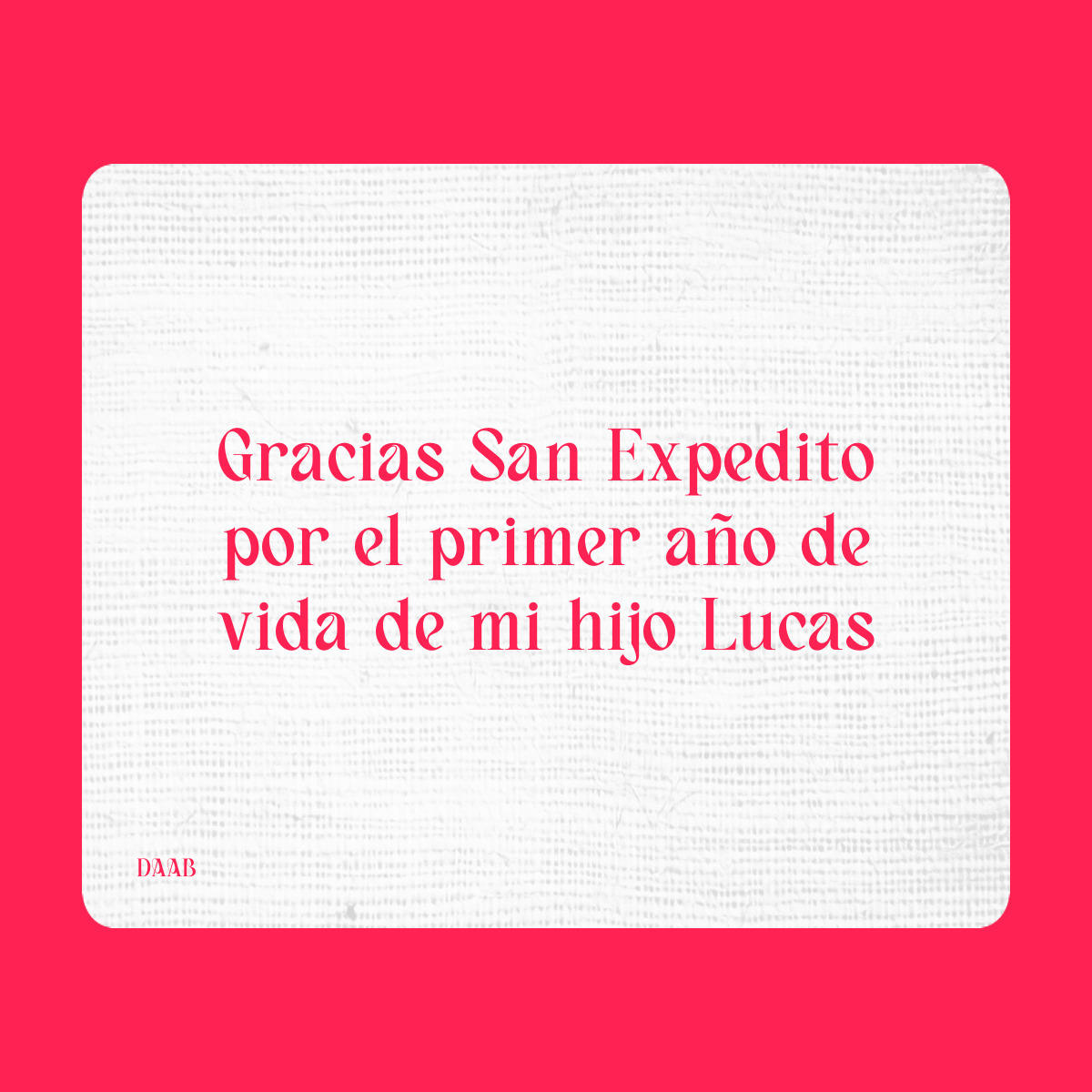 Agradecimiento a San Expedito