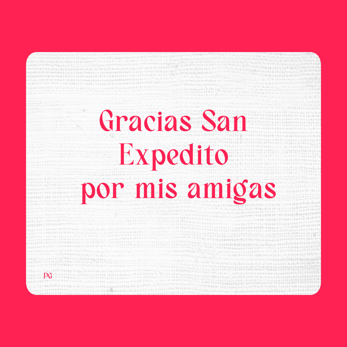 Agradecimiento a San Expedito