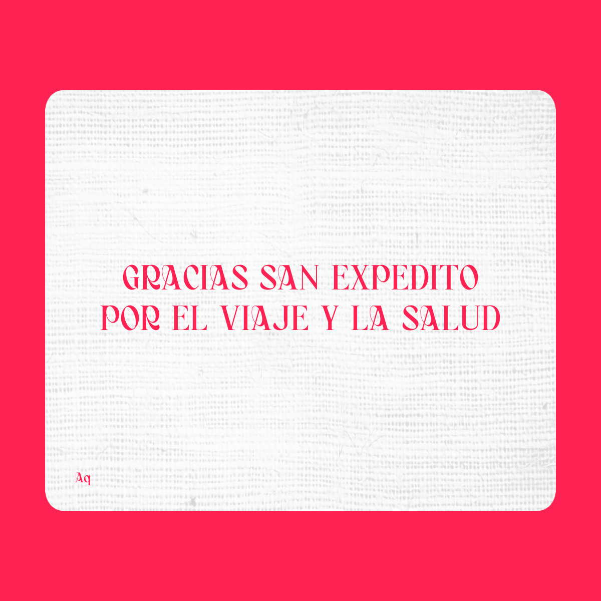 Agradecimiento a San Expedito