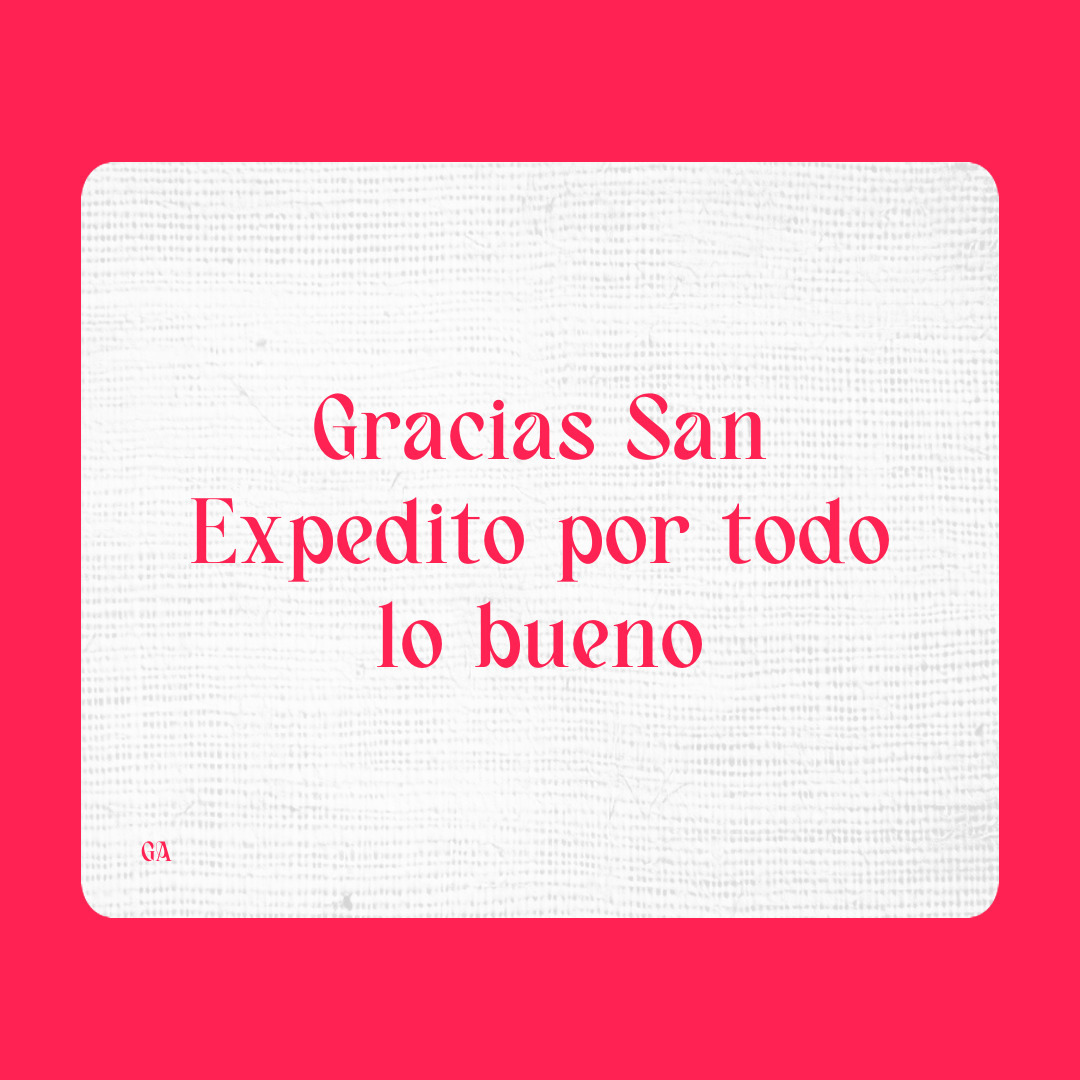 Agradecimiento a San Expedito