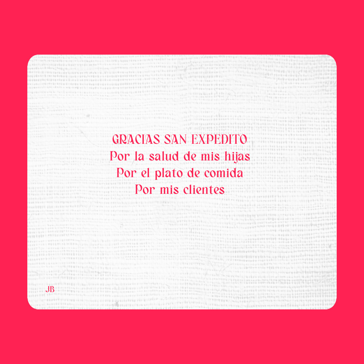 Agradecimiento a San Expedito