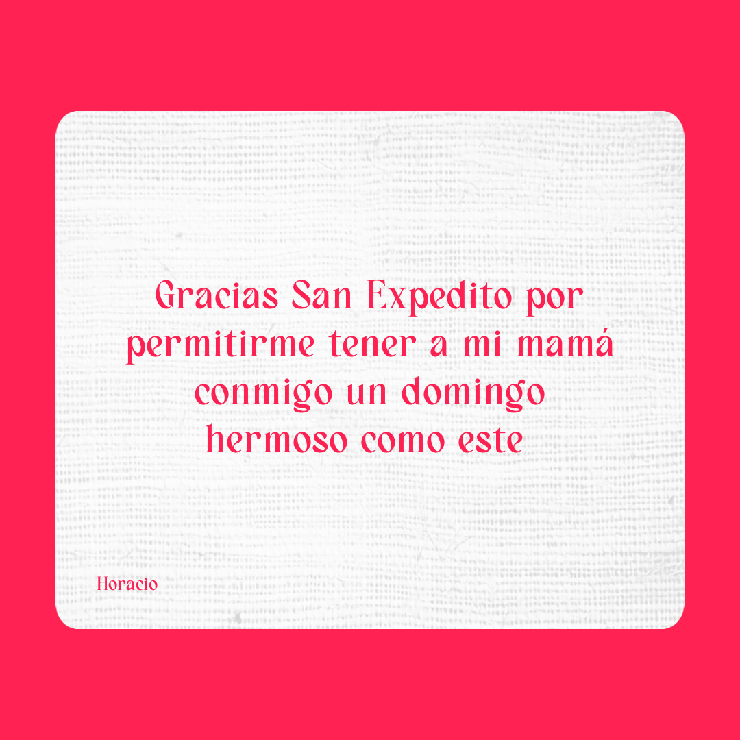 Agradecimiento a San Expedito