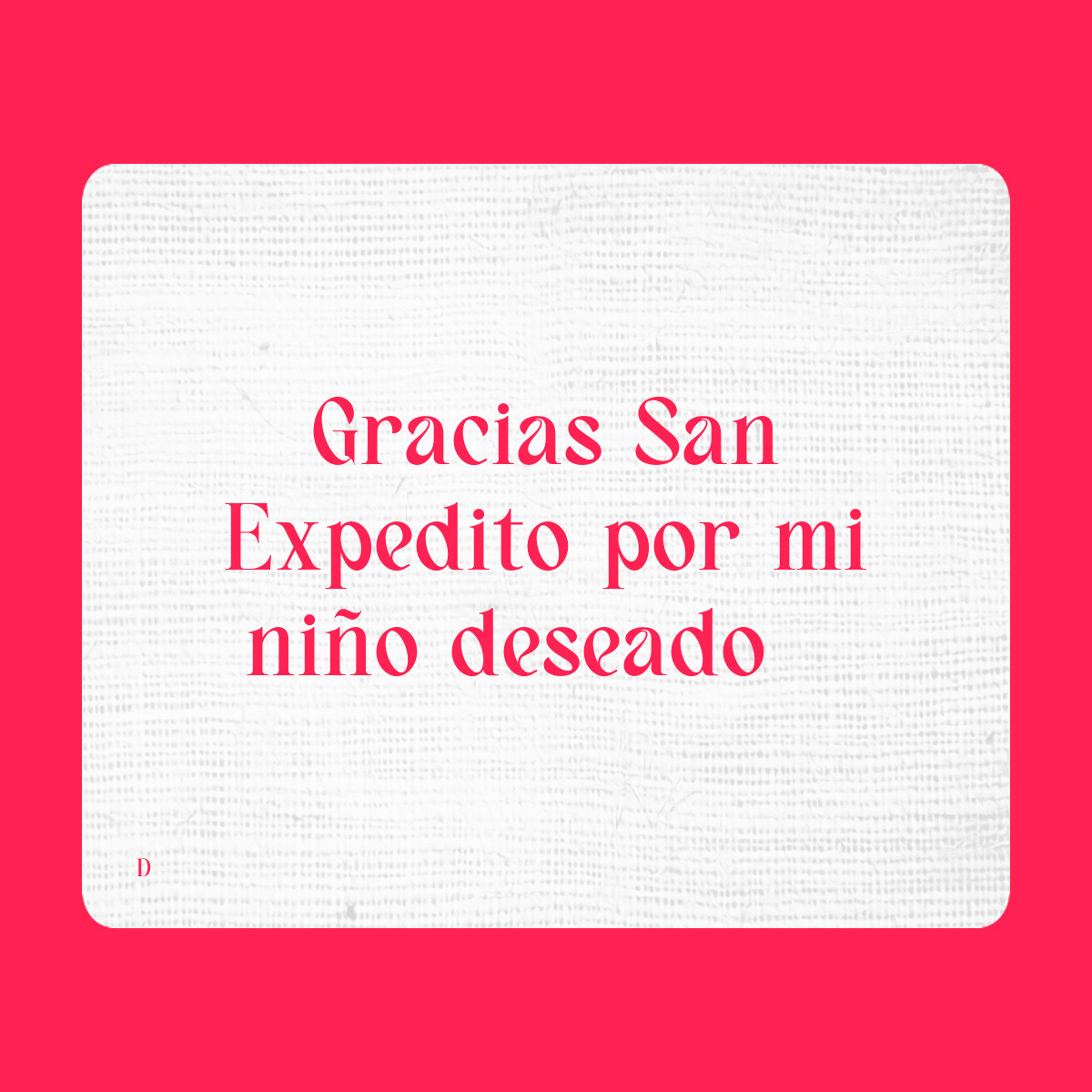 Agradecimiento a San Expedito
