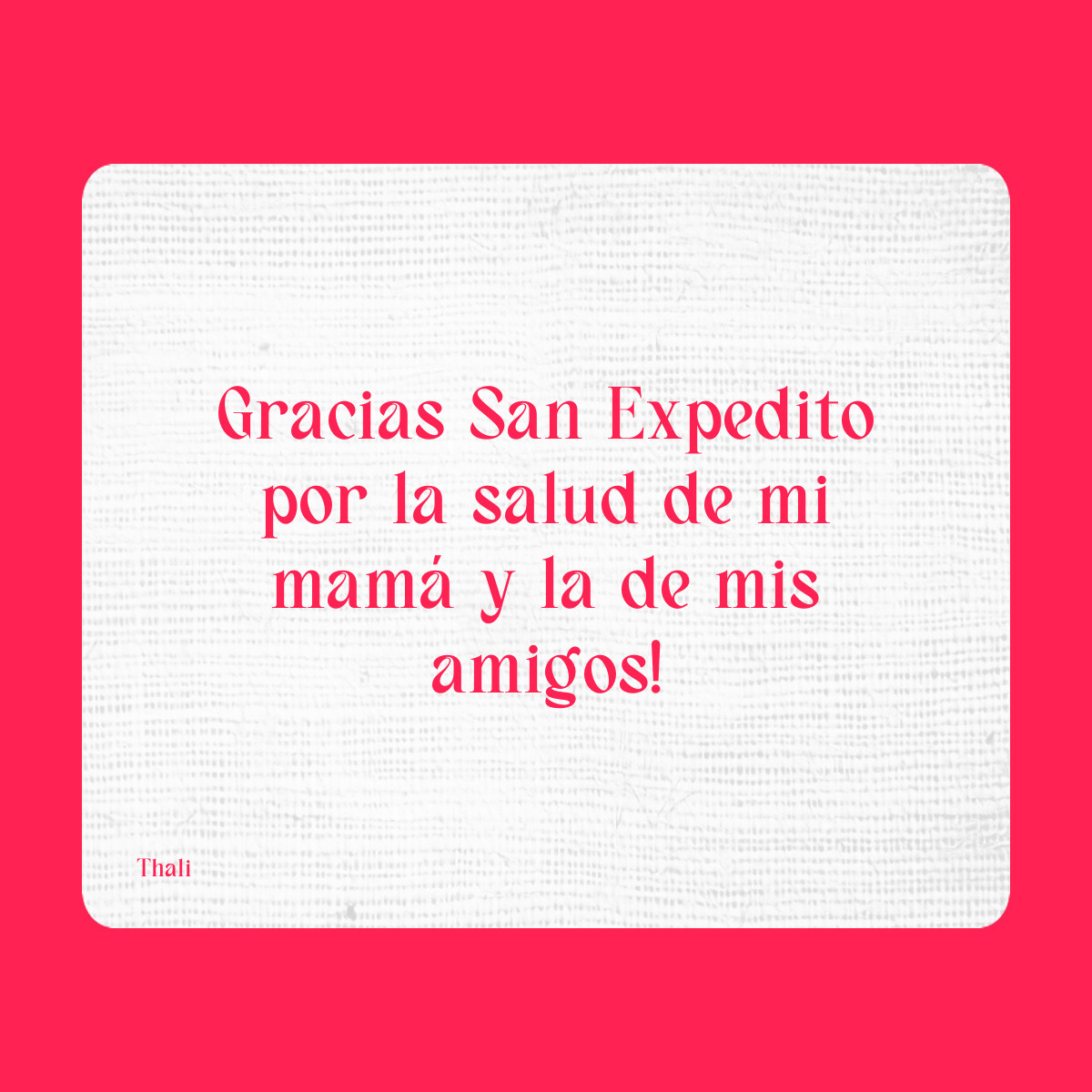 Agradecimiento a San Expedito