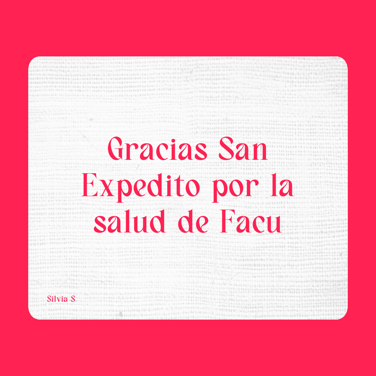 Agradecimiento a San Expedito