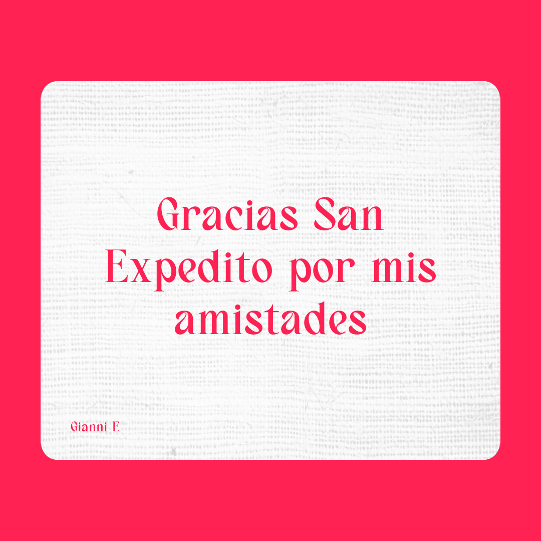 Agradecimiento a San Expedito