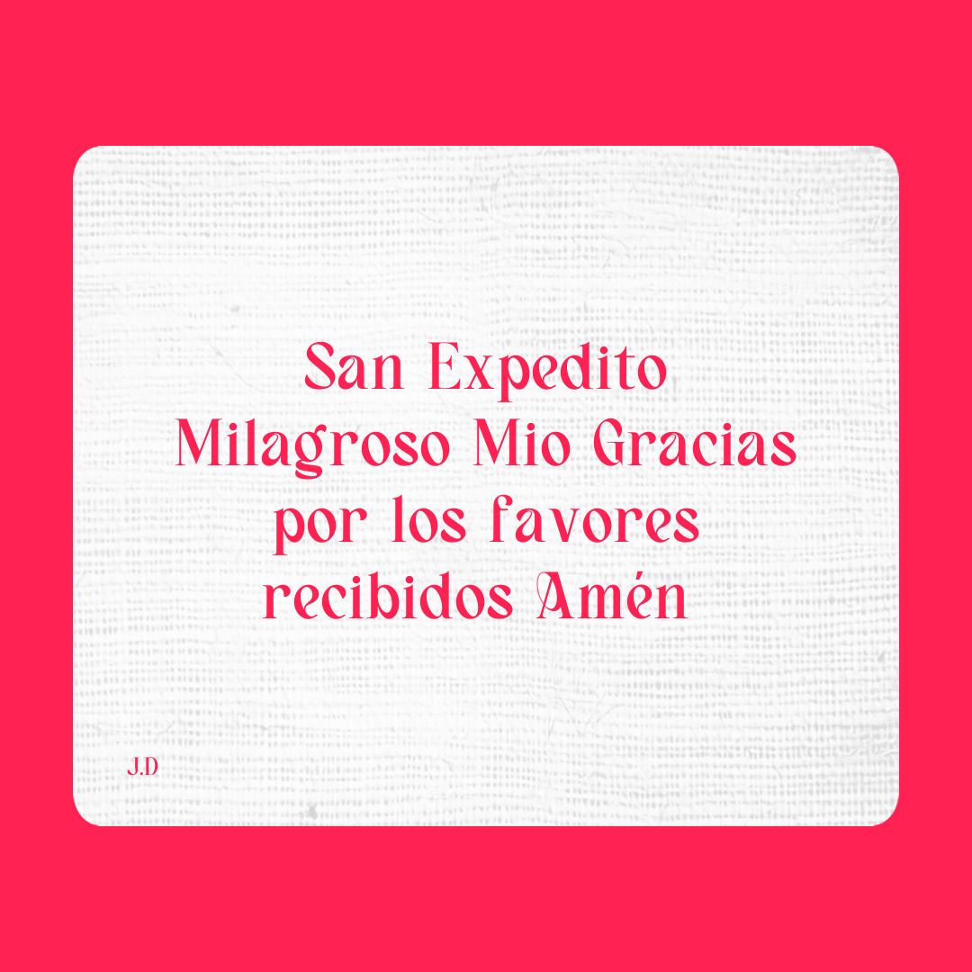 Agradecimiento a San Expedito