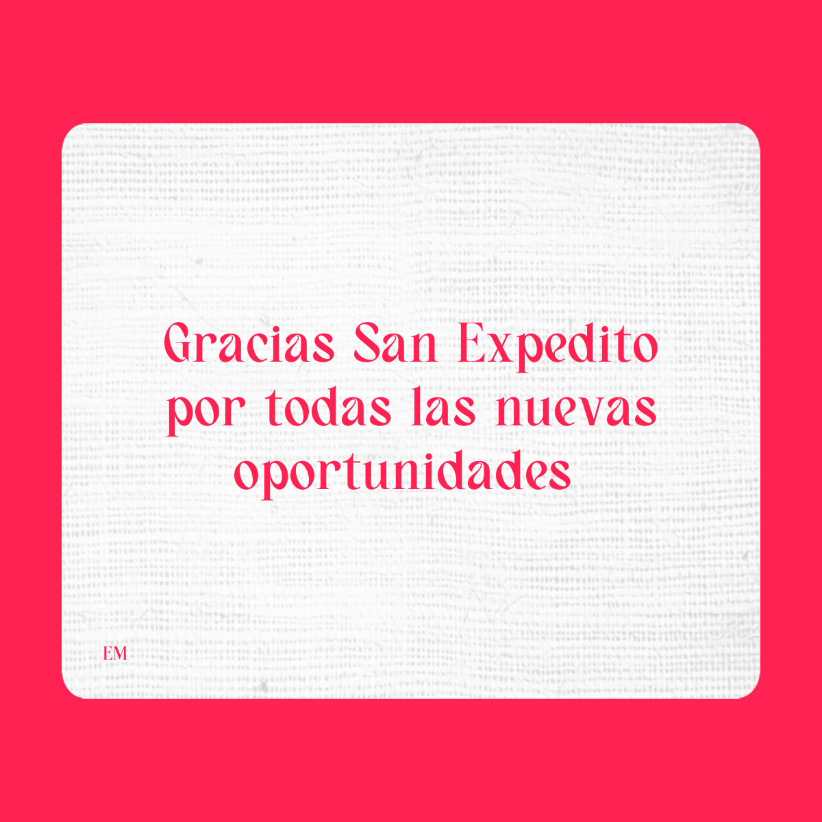 Agradecimiento a San Expedito