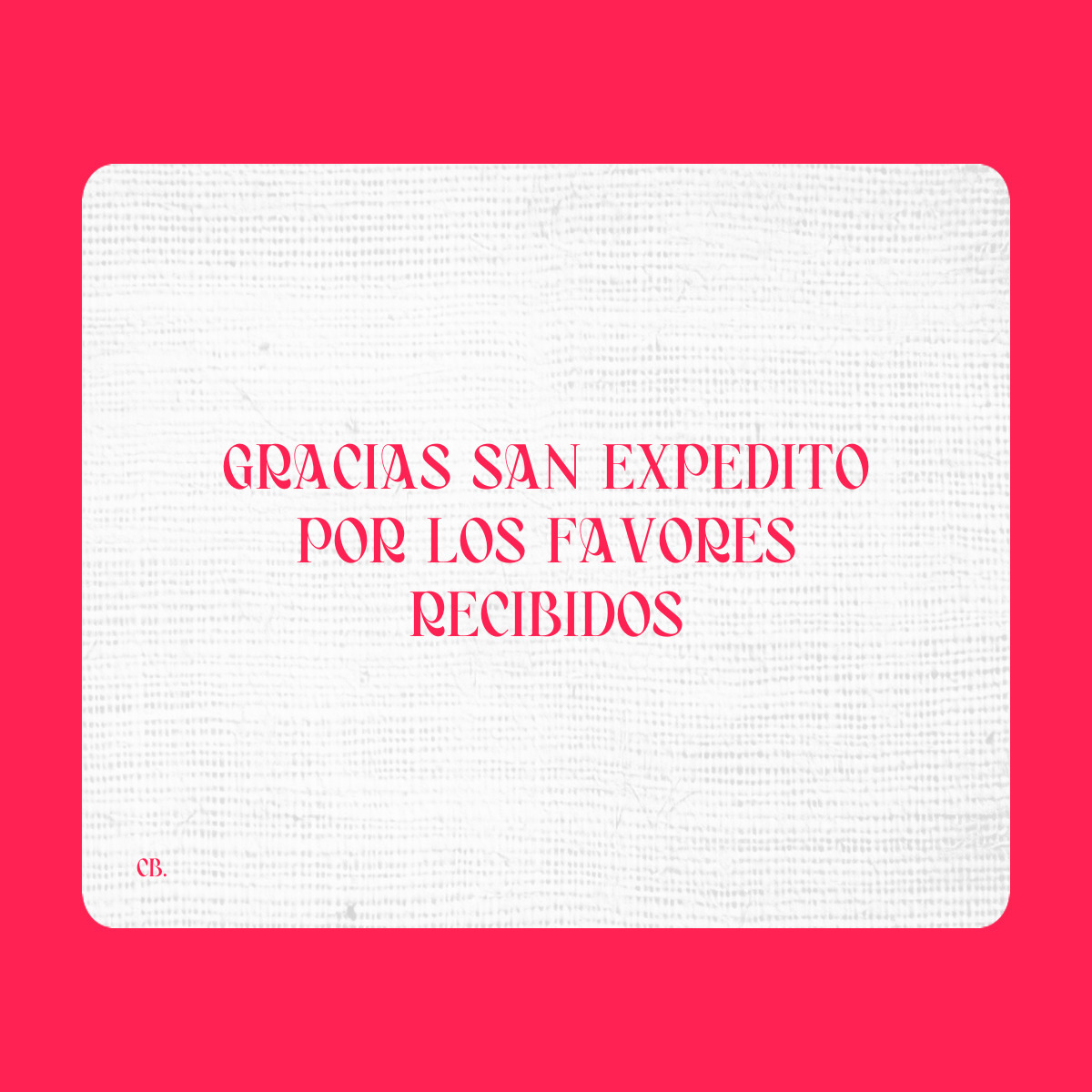 Agradecimiento a San Expedito