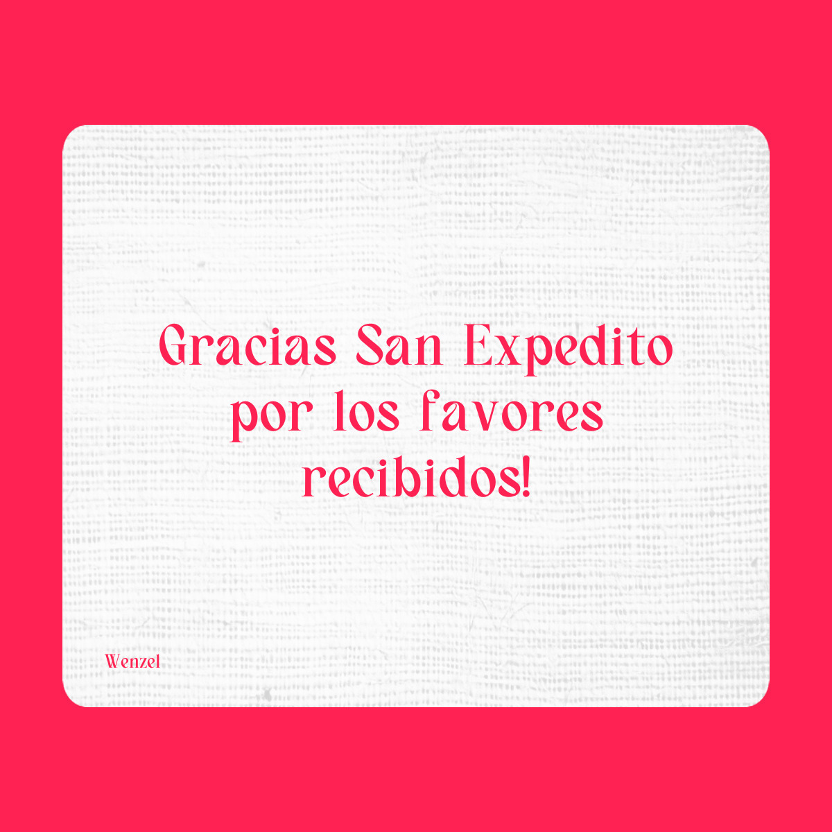 Agradecimiento a San Expedito
