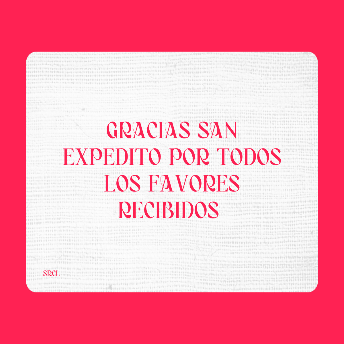 Agradecimiento a San Expedito