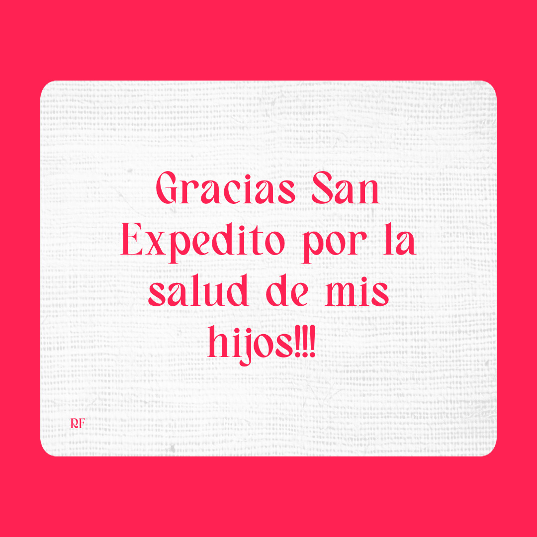 Agradecimiento a San Expedito
