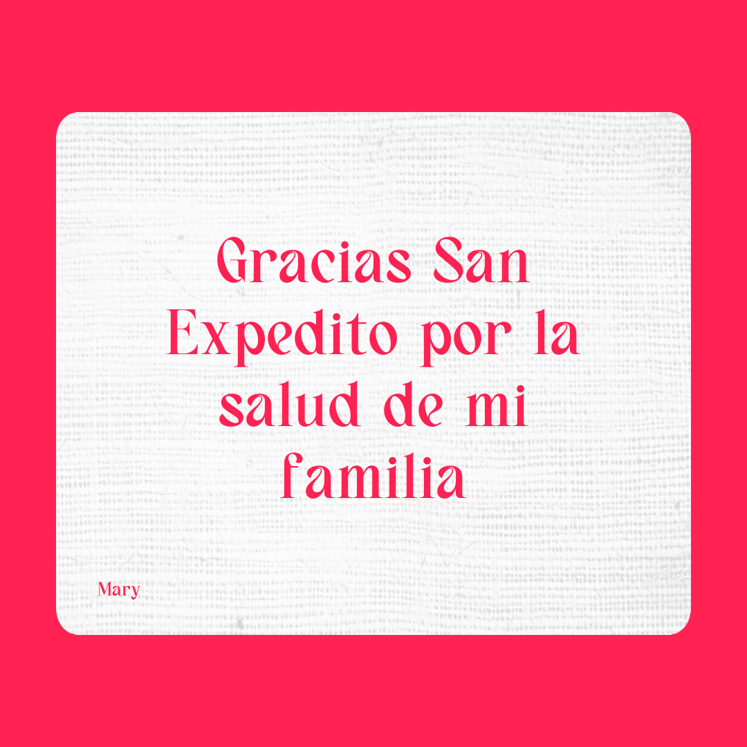 Agradecimiento a San Expedito
