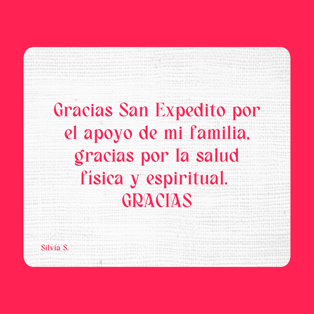 Agradecimiento a San Expedito