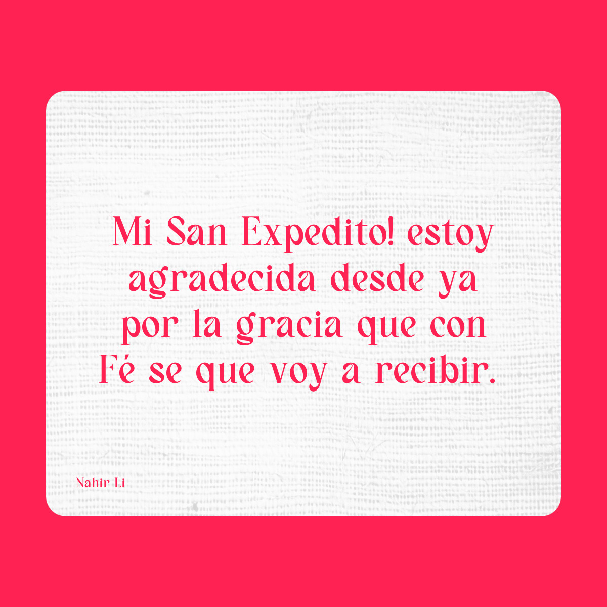 Agradecimiento a San Expedito