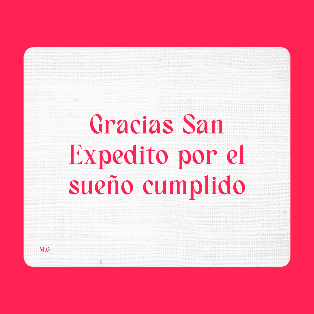 Agradecimiento a San Expedito