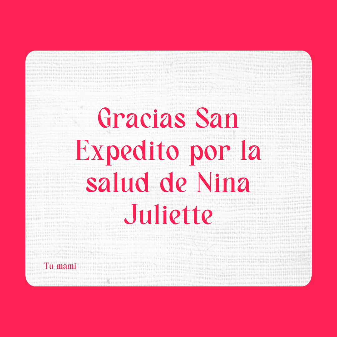 Agradecimiento a San Expedito