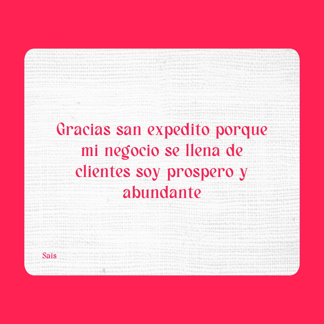 Agradecimiento a San Expedito