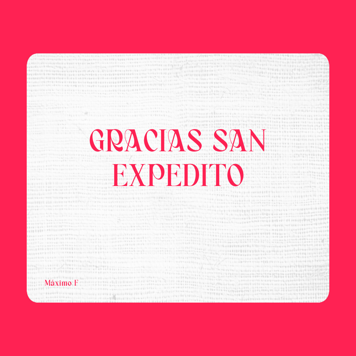 Agradecimiento a San Expedito