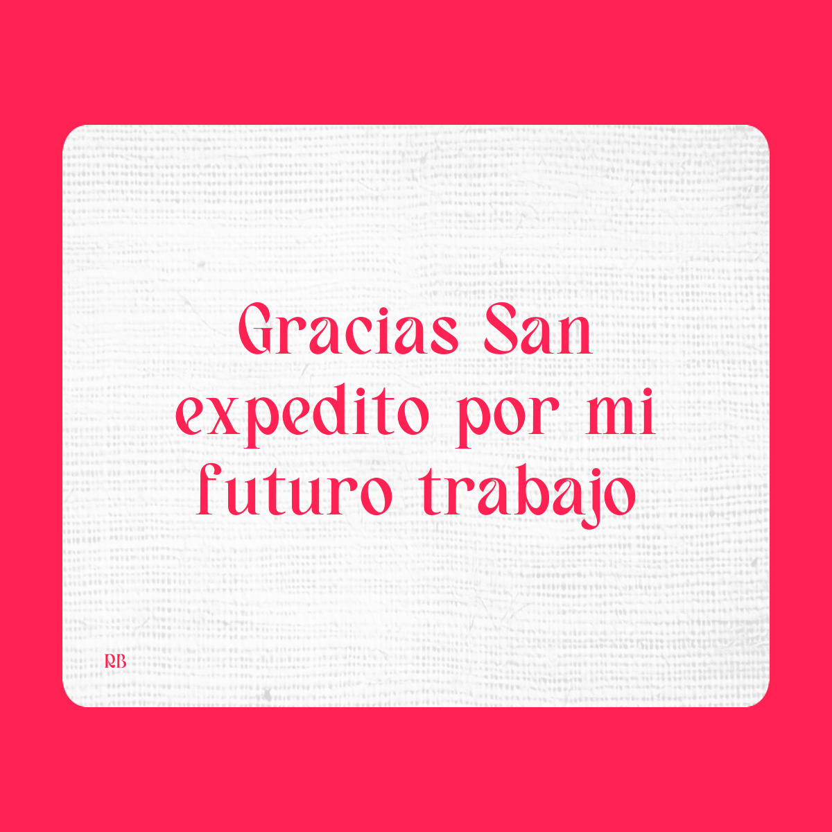 Agradecimiento a San Expedito