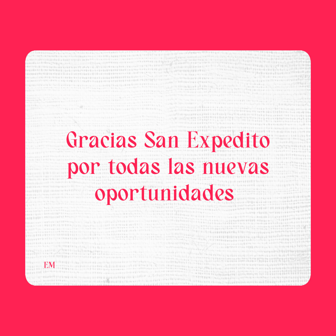 Agradecimiento a San Expedito