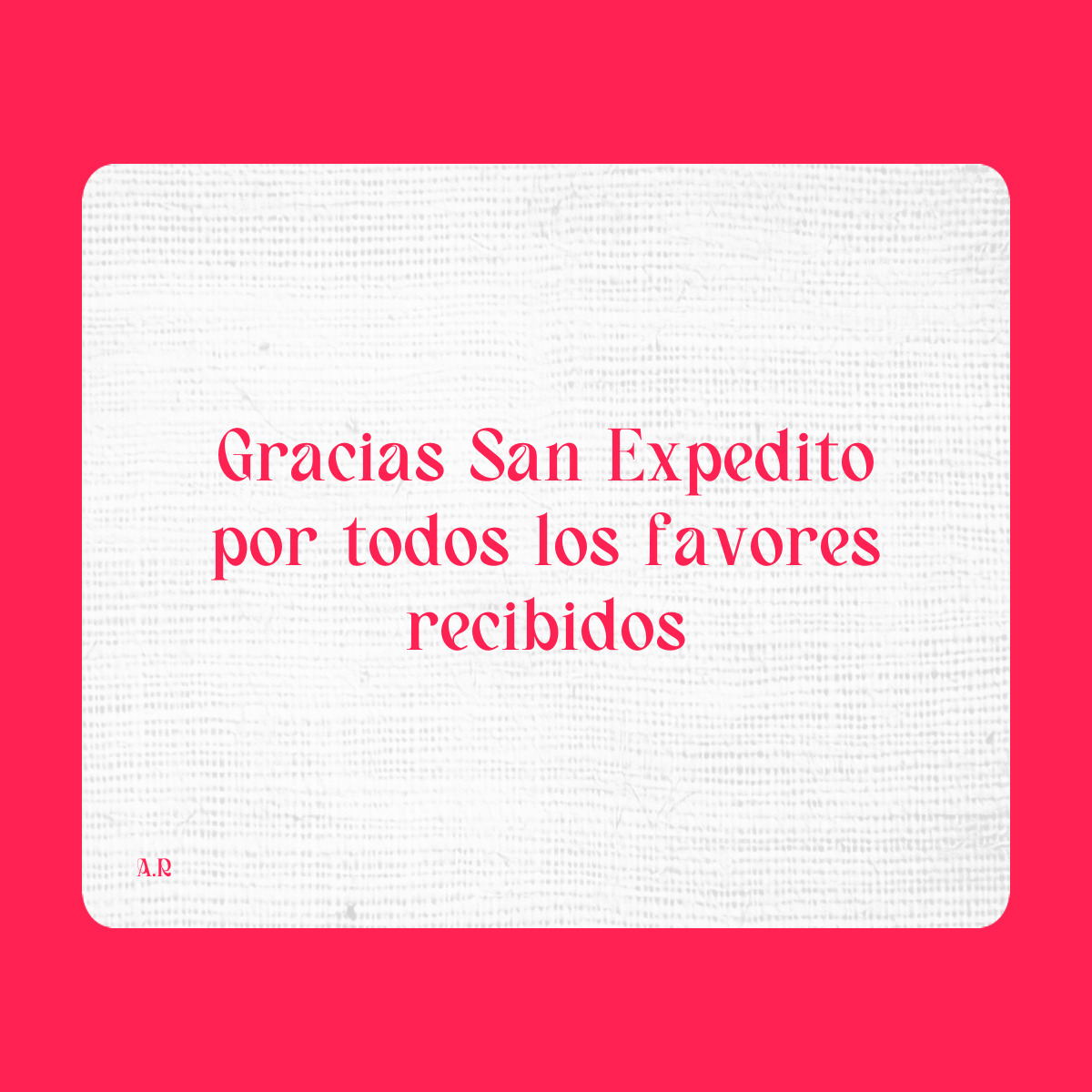 Agradecimiento a San Expedito