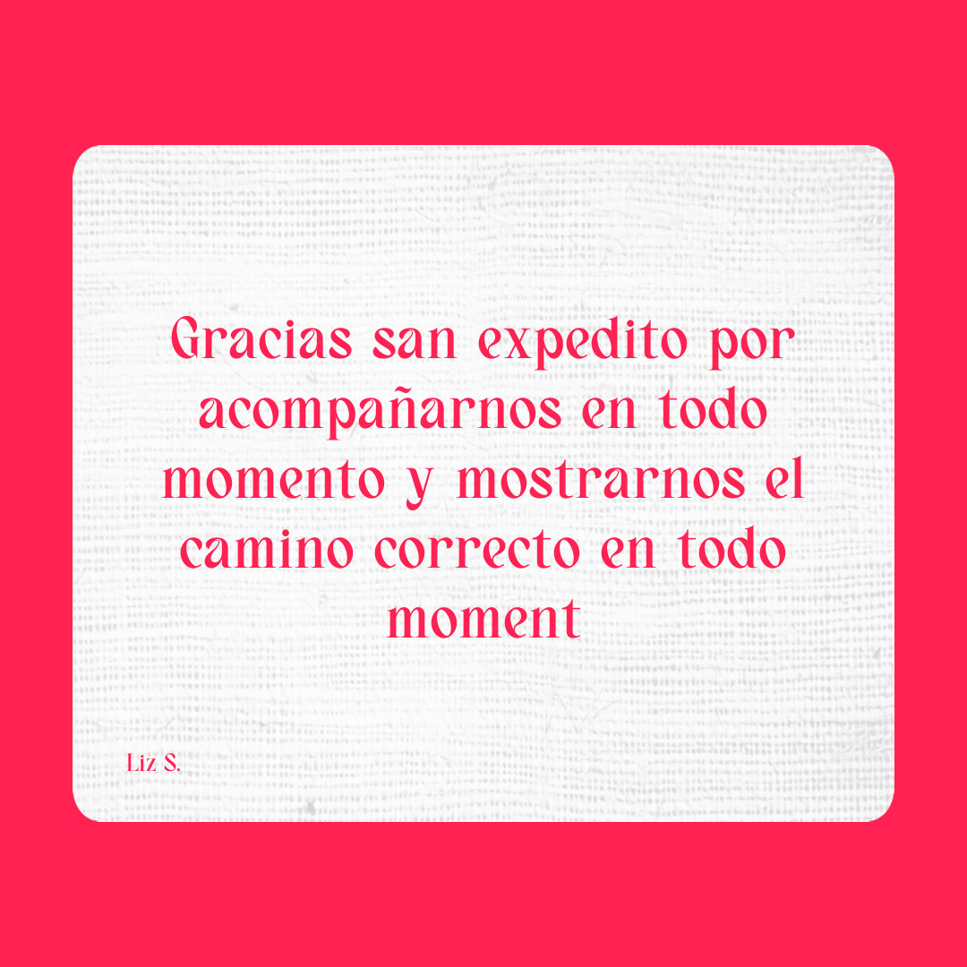 Agradecimiento a San Expedito