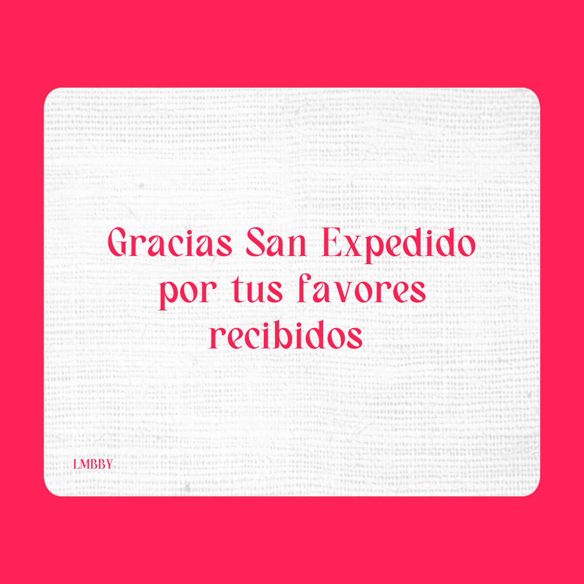 Agradecimiento a San Expedito
