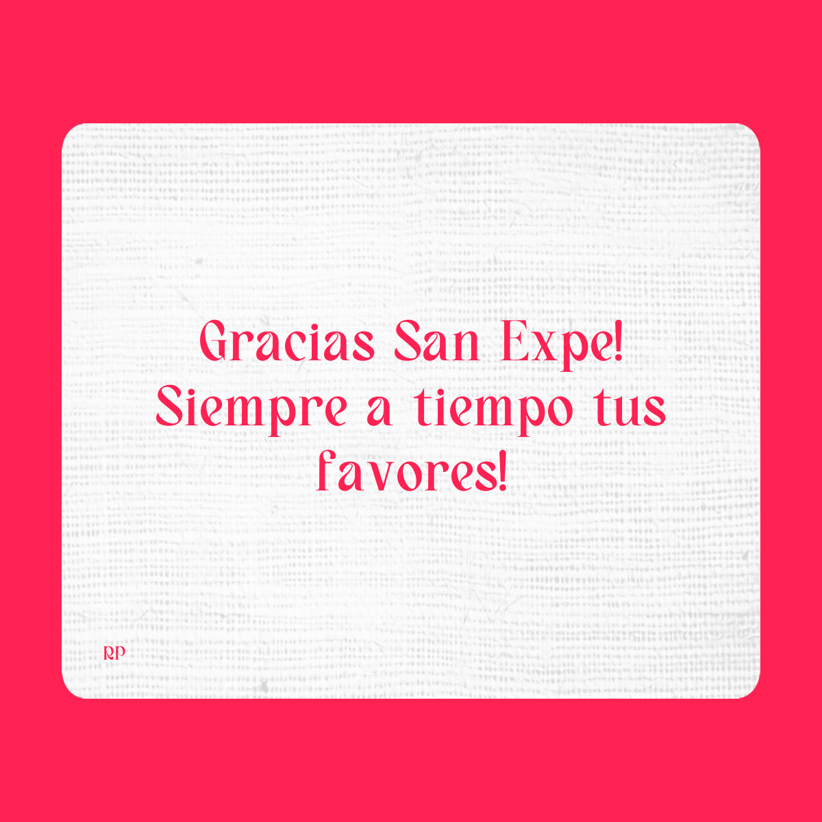 Agradecimiento a San Expedito