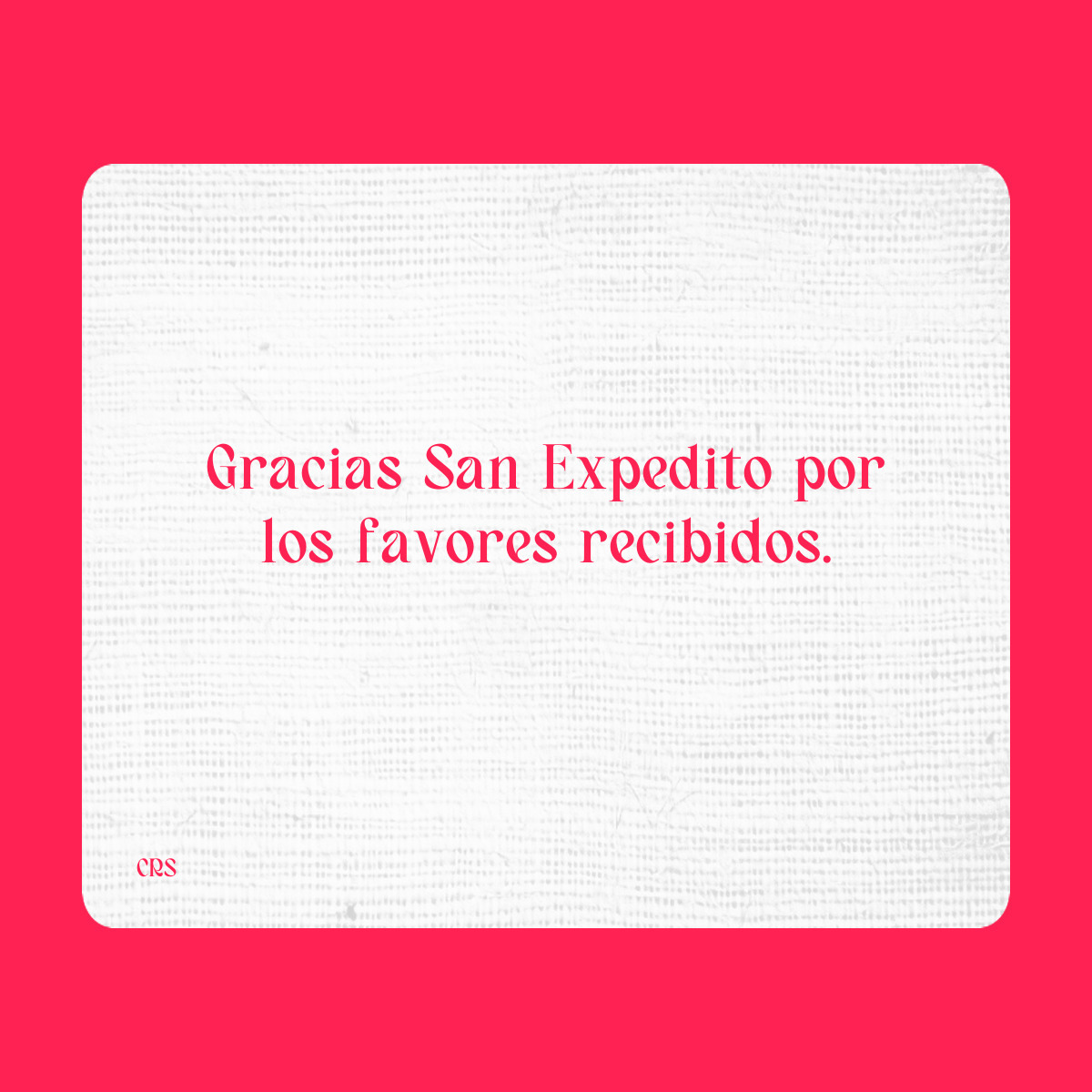 Agradecimiento a San Expedito