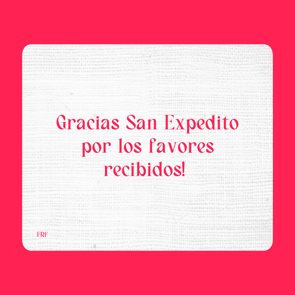 Agradecimiento a San Expedito