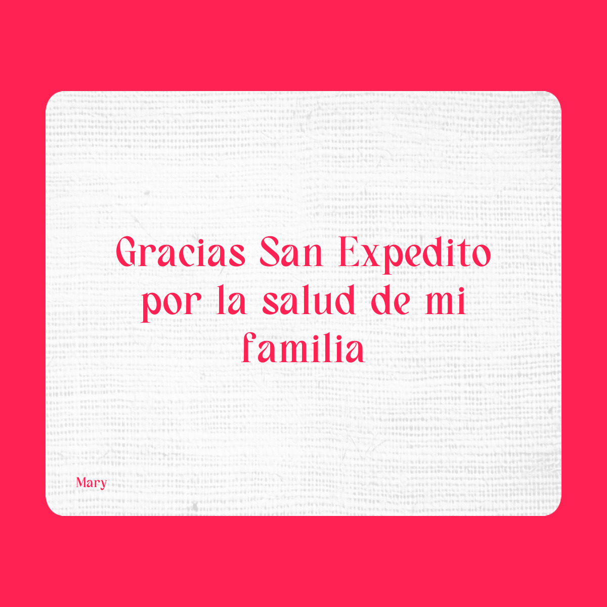 Agradecimiento a San Expedito